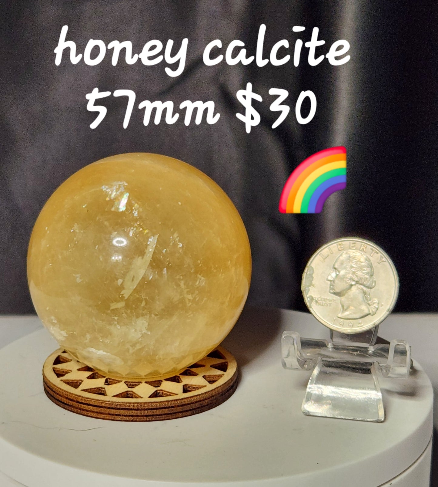 Honey Calcite Sphere