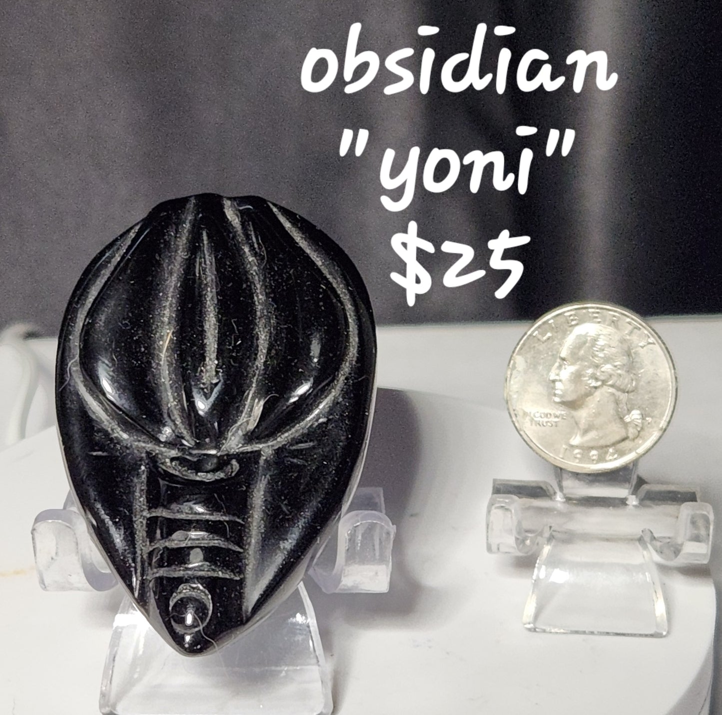 Obsidian Yoni