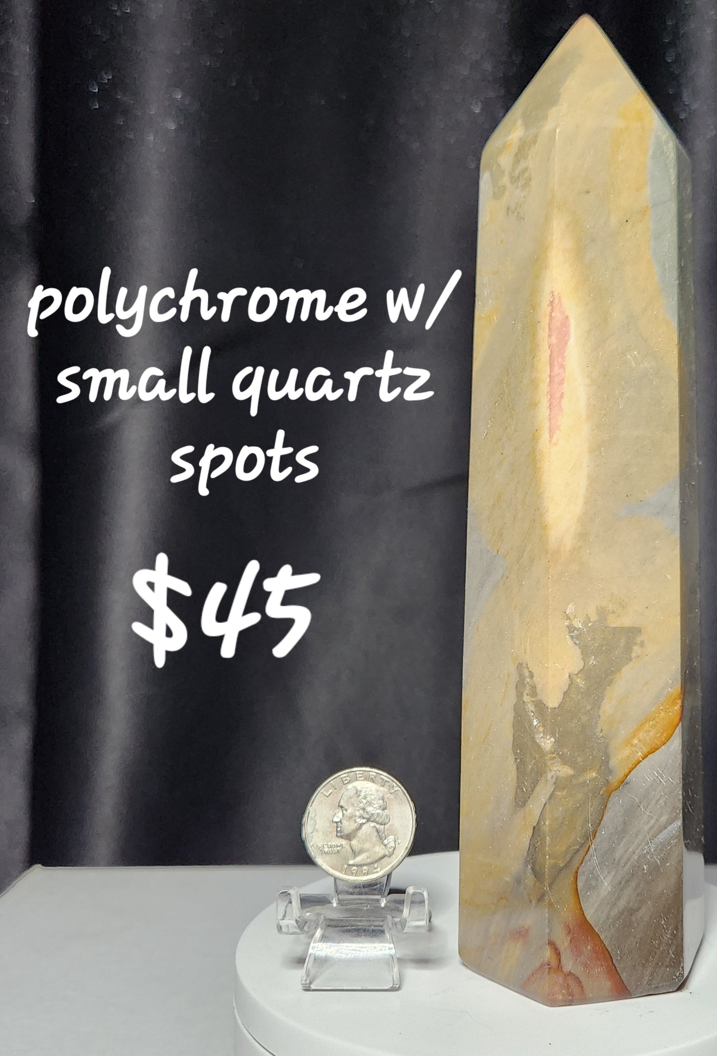Polychrome Tower w/ quartz inclusions