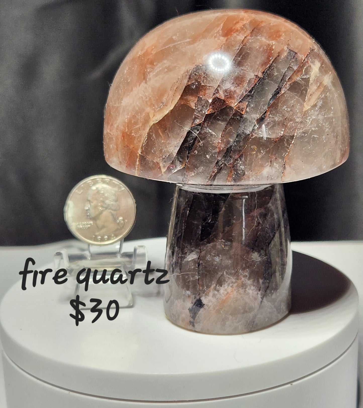 Fire Quartz Mushroom