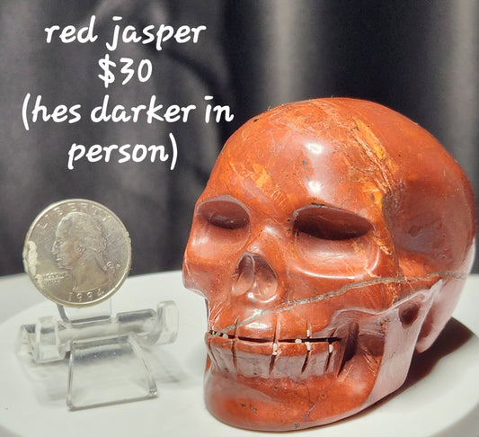 Red Jasper Skull