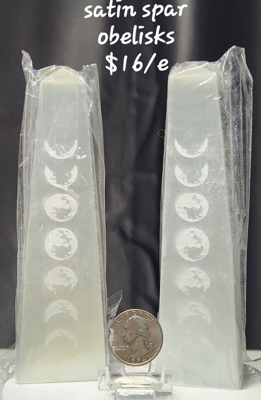 Satin Spar Obelisk