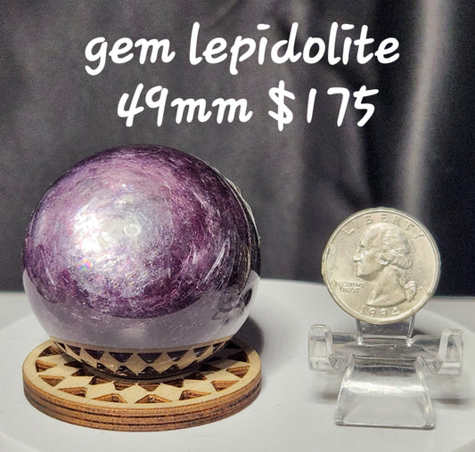 Gem Lepidolite Sphere