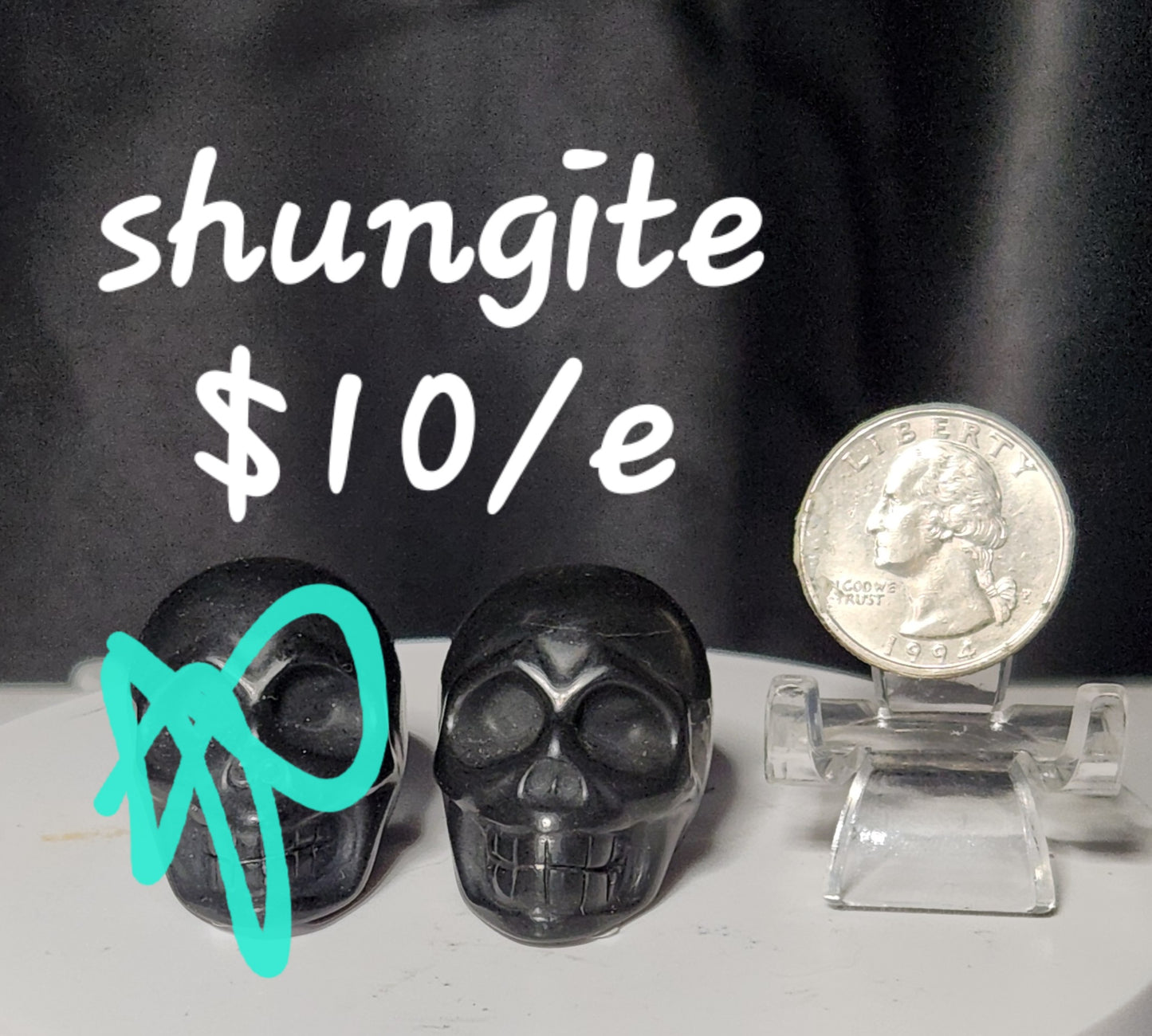 Shungite skull