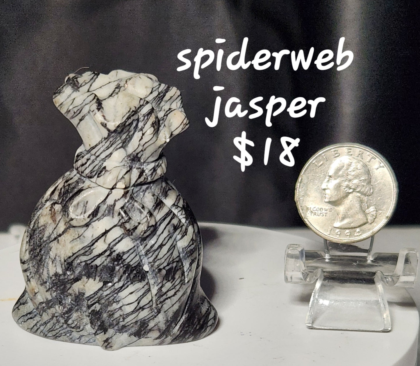 Spiderweb Jasper Money Bag