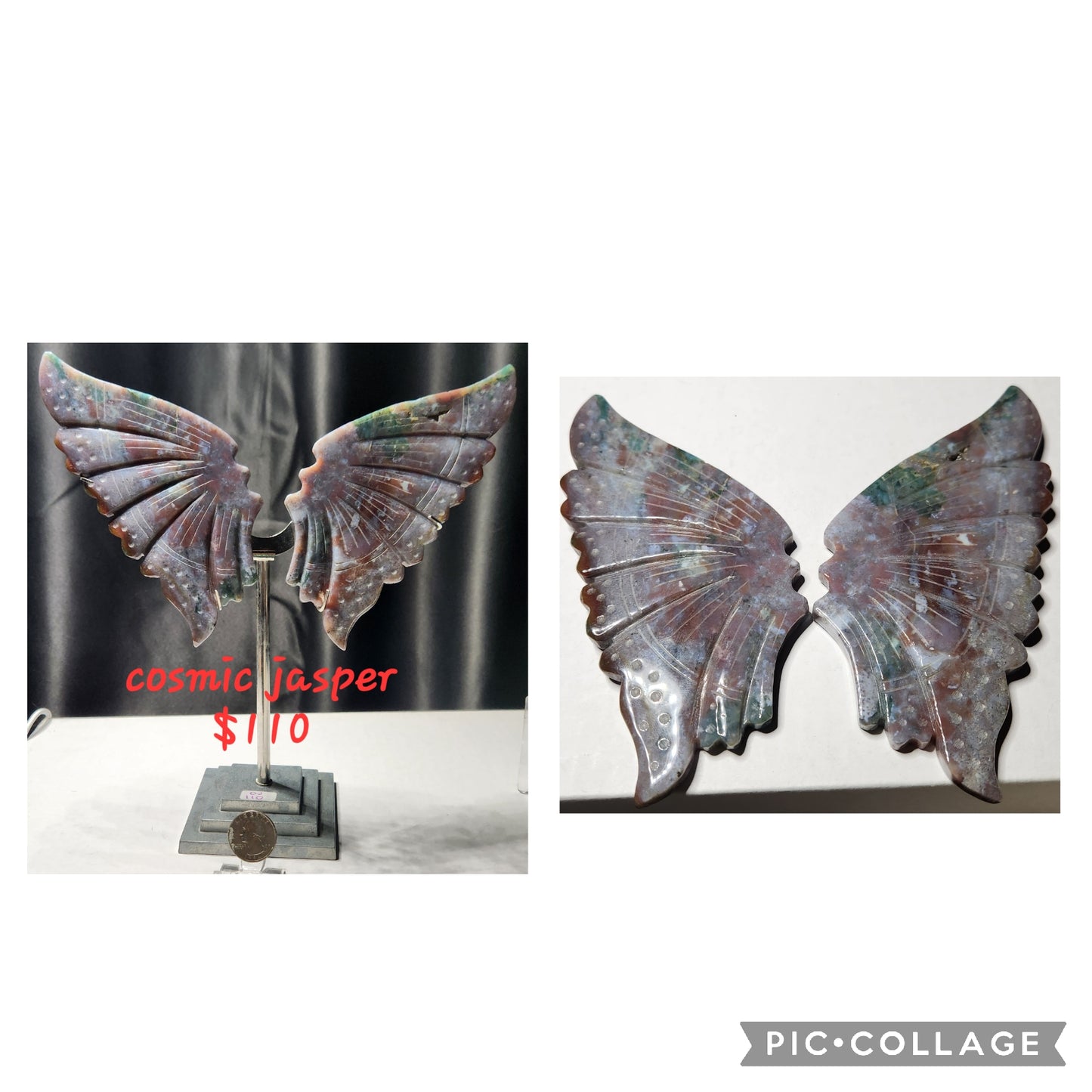 Cosmic Jasper Wings w/Stand